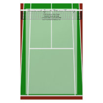 Tennis Court Layout Graphic Stationery Design