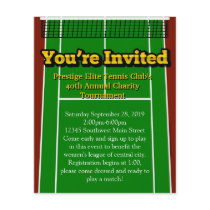 Tennis Court You're Invited Custom Small Flyers
