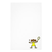 Tennis Cutie Stationery Paper