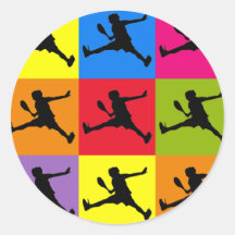 Tennis d'art de bruit adhésif rond