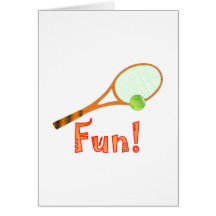 Tennis Fun Greeting Cards