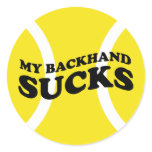 Tennis Funny Sticker - with humourous slogan joke