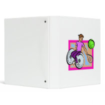 Tennis Girl 3 Ring Binder