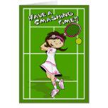 Tennis Girl Birthday Card