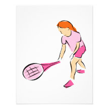 Tennis Girl Custom Announcement