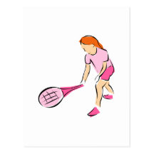 Tennis Girl Post Card