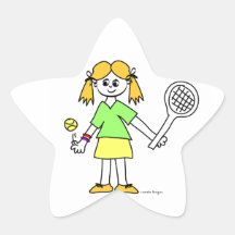 Tennis Girl Stickers