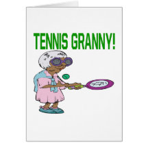 Tennis Granny Greeting Cards