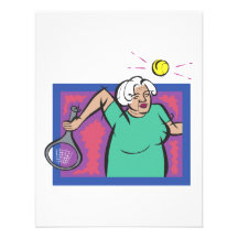 Tennis Granny Personalized Invites