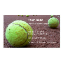 Tennis Instruction Business Card Template