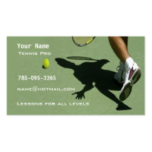 Tennis Instruction Business Card Templates