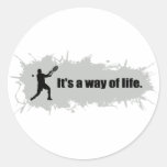 Tennis is a Way of Life (Male) Round Stickers