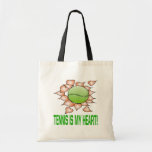 Tennis Is My Heart Canvas Bag