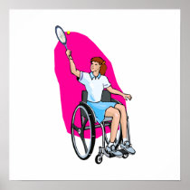 Tennis Lady Print
