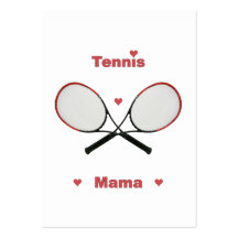 Tennis Mama Hearts Business Card Template