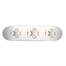 Tennis Mama Hearts Skate Board Deck