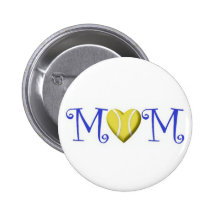 Tennis Mom Pinback Button