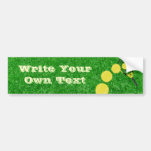 Tennis On Lawn Bumper Sticker