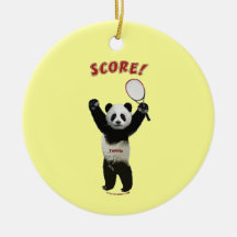 Tennis Panda Score Ornament
