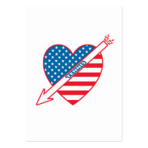 Tennis Patriot Heart Business Card