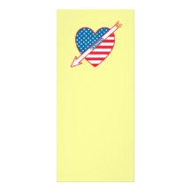 Tennis Patriot Heart Rack Cards