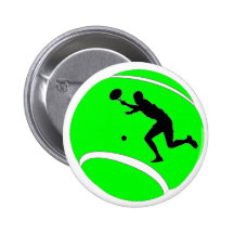 Tennis Pinback Buttons