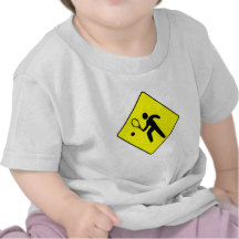 Tennis Player Crossing Sign T Shirt