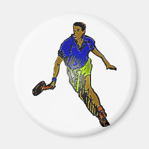 TENNIS PLAYER REFRIGERATOR MAGNET