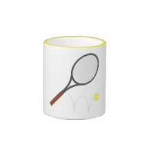 Tennis Racket And Ball Mugs