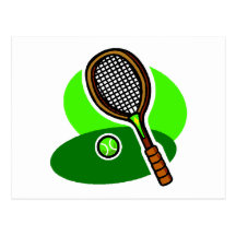 Tennis Racket and Ball Postcard