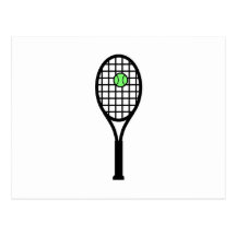 Tennis Racket and Ball Postcard