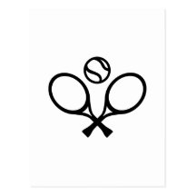 Tennis racket ball postcards