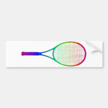 Tennis Racket Bumper Sticker