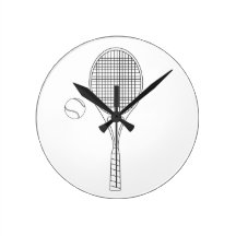 Tennis Racket Wall Clock