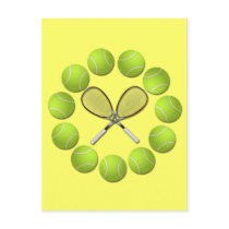 TENNIS RACQUET AND BALLS POSTCARD
