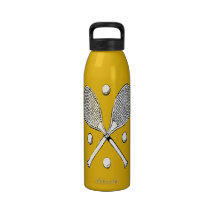 TENNIS RACQUET AND BALLS WATER BOTTLE