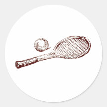 Tennis Round Sticker
