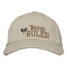 Tennis Rules Embroidered Hat