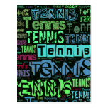 Tennis Text Collage Postcards