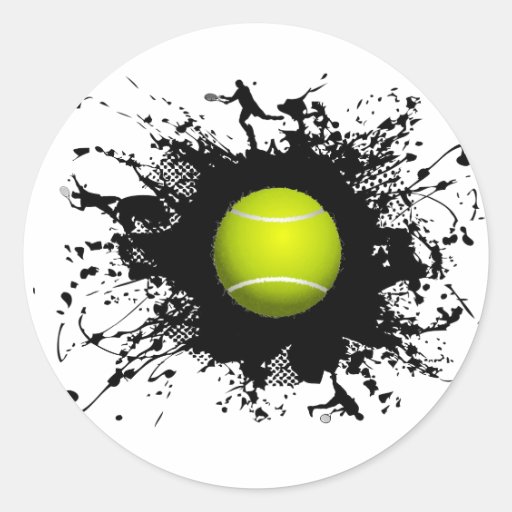 Tennis Urban Style Round Stickers