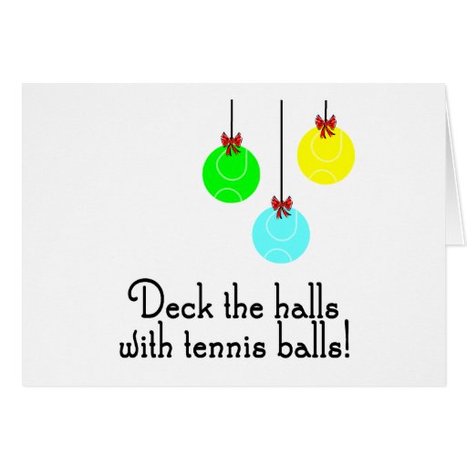 TennisChick Deck the Halls Greeting Cards