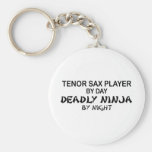 Tenor Sax Deadly Ninja by Night Key Chain