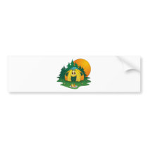 Tent Cartoon Bumper Sticker