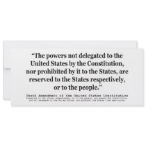 Tenth Amendment to the United States Constitution Personalized Announcement