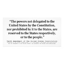 Tenth Amendment to the United States Constitution Photo Greeting Card