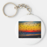 Tequila Sunrise Atlantic Ocean Groovy Palm Tree Ar Keychain