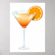 Tequila Sunrise Cocktail Poster