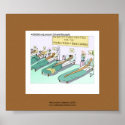 Tequila Worm Rehab Funny Cartoon On Canvas Print