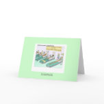 Tequila Worm Rehab Funny Cartoon On Greeting Card