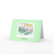 Tequila Worm Rehab Funny Cartoon On Greeting Card
